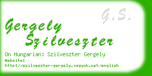 gergely szilveszter business card